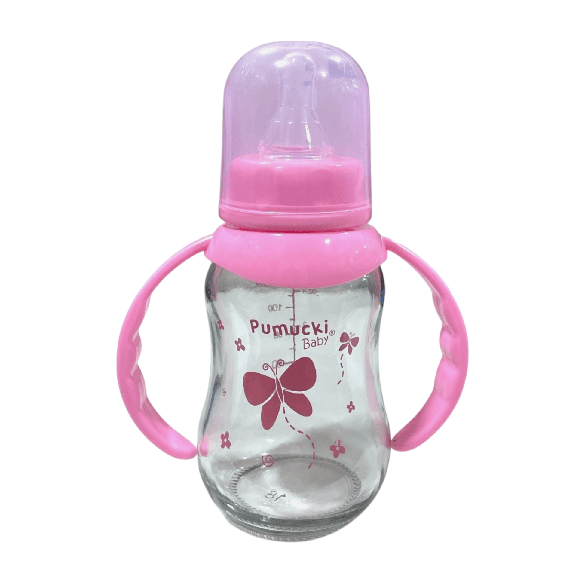 Mamadera de vidrio 130ml Rosa - Palimu