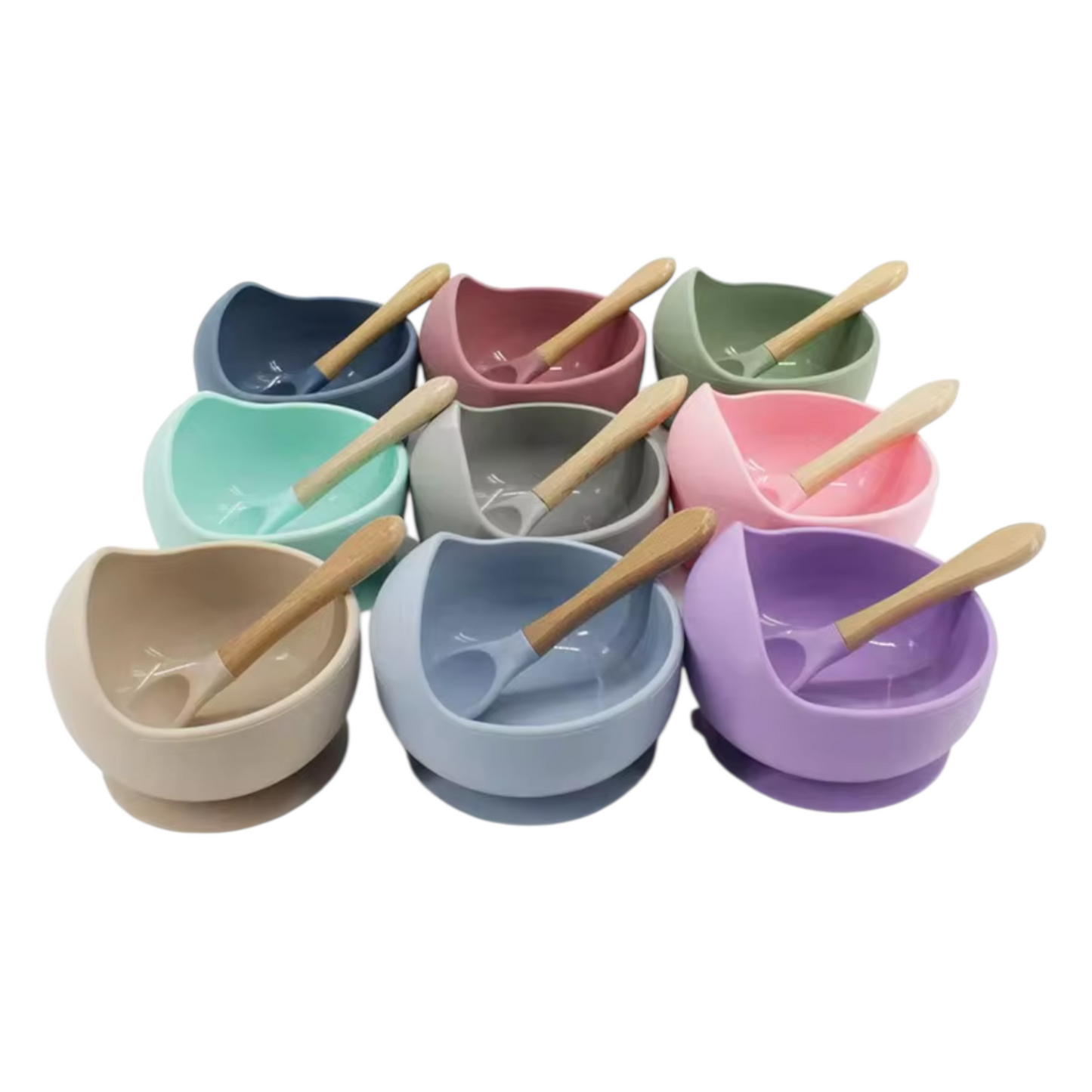 Bowl o tazón de silicona con cuchara