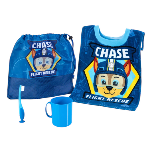 Set toalla, bolso, taza y cepillo Paw patrol Chase