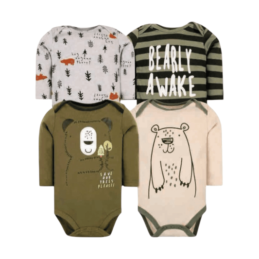 Set de 4 bodys, Osito verde - Palimu