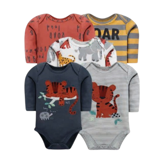 Set de 5 bodys, Tigre