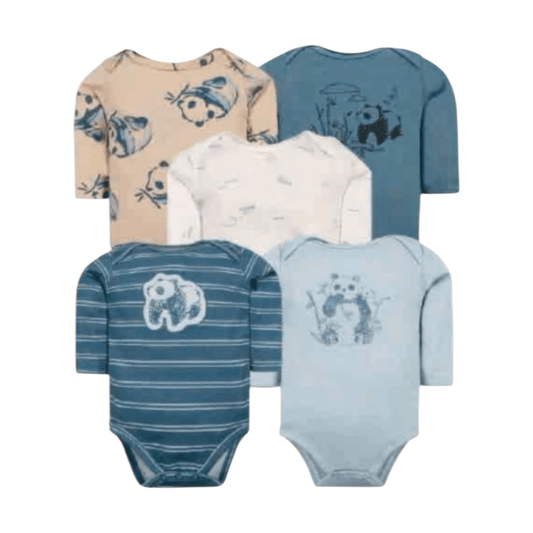 Set de 5 bodys, Pandas - Palimu