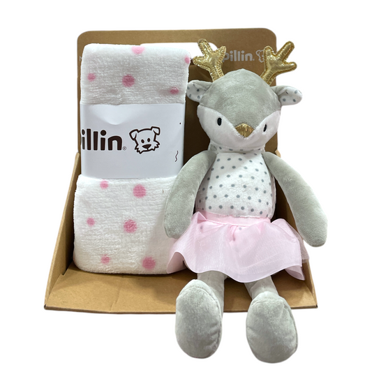 Manta mas peluche Pillin rosado