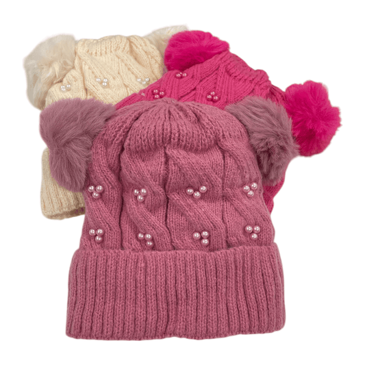 Gorro pompom perlas - Palimu