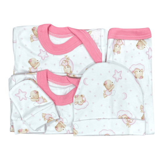 Ajuar diseño rosado bebe - Palimu