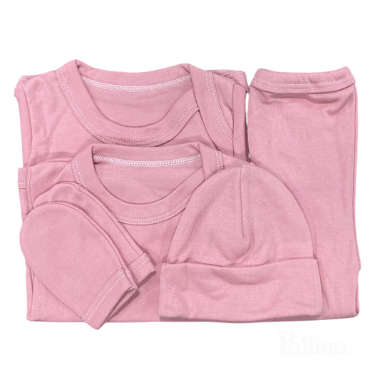 Ajuar liso Rosa nude 0-3m