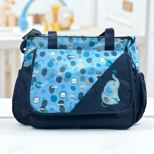 Bolso maternal elefante azul