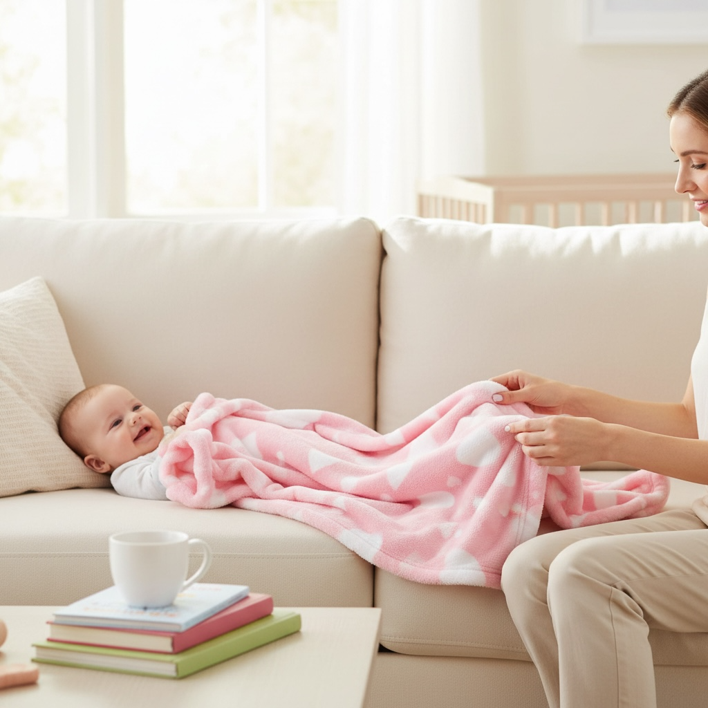 Manta Coral para bebé