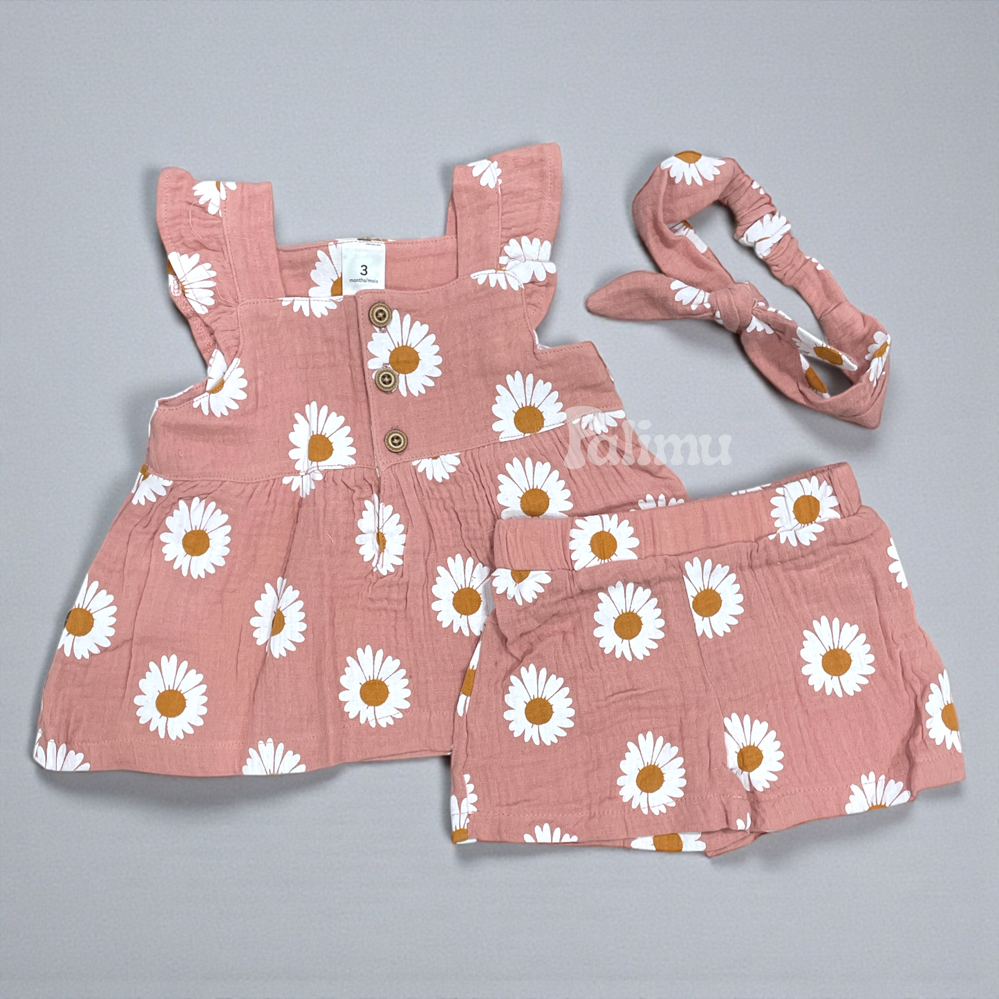 Conjunto polera, short + cintillo verano