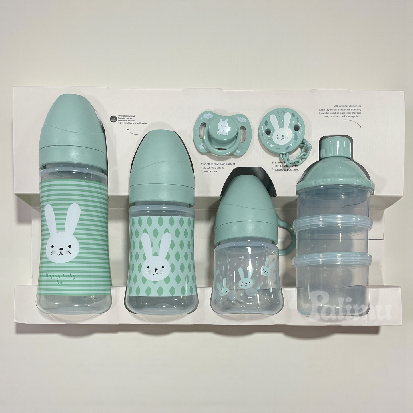 Set de mamaderas + chupete