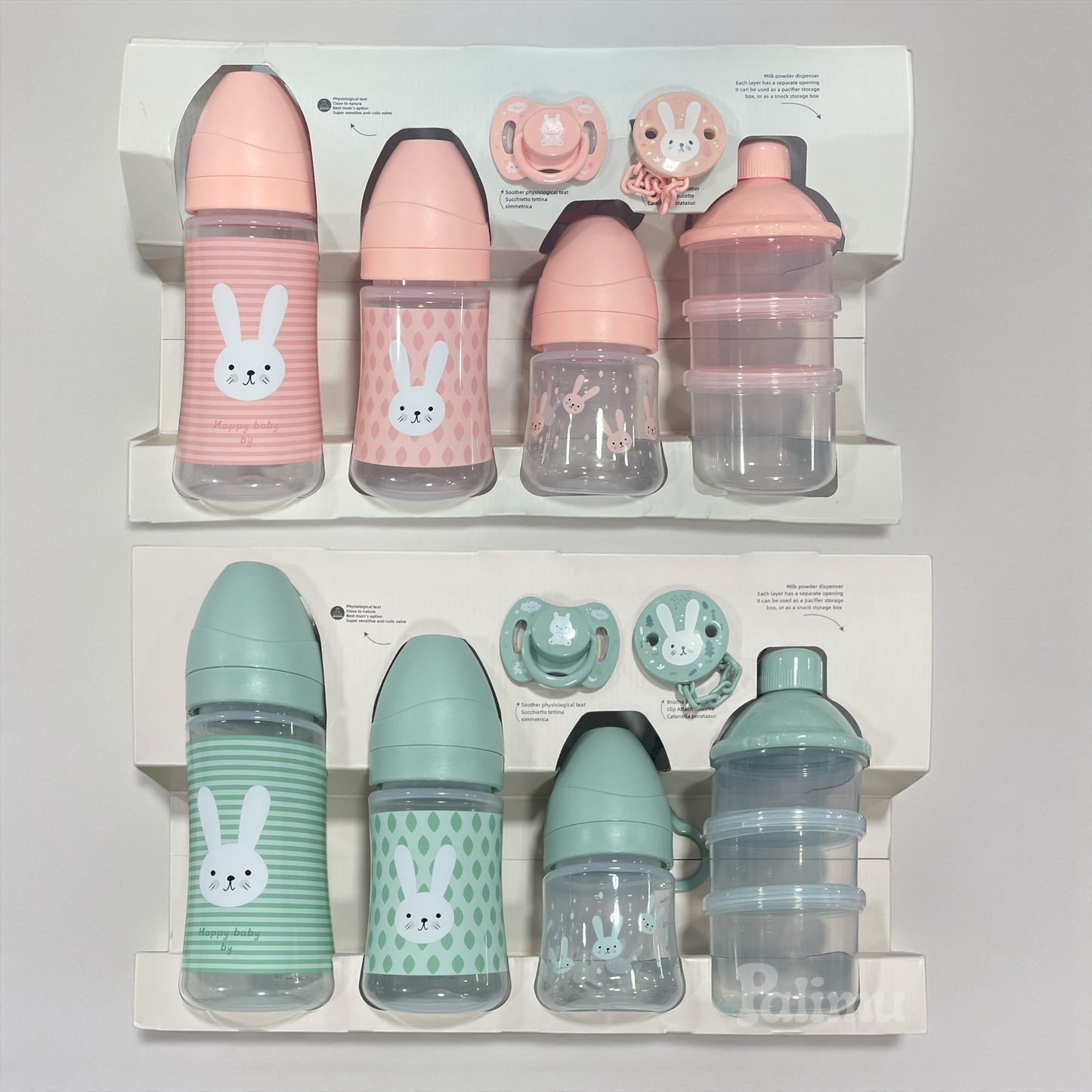 Set de mamaderas + chupete
