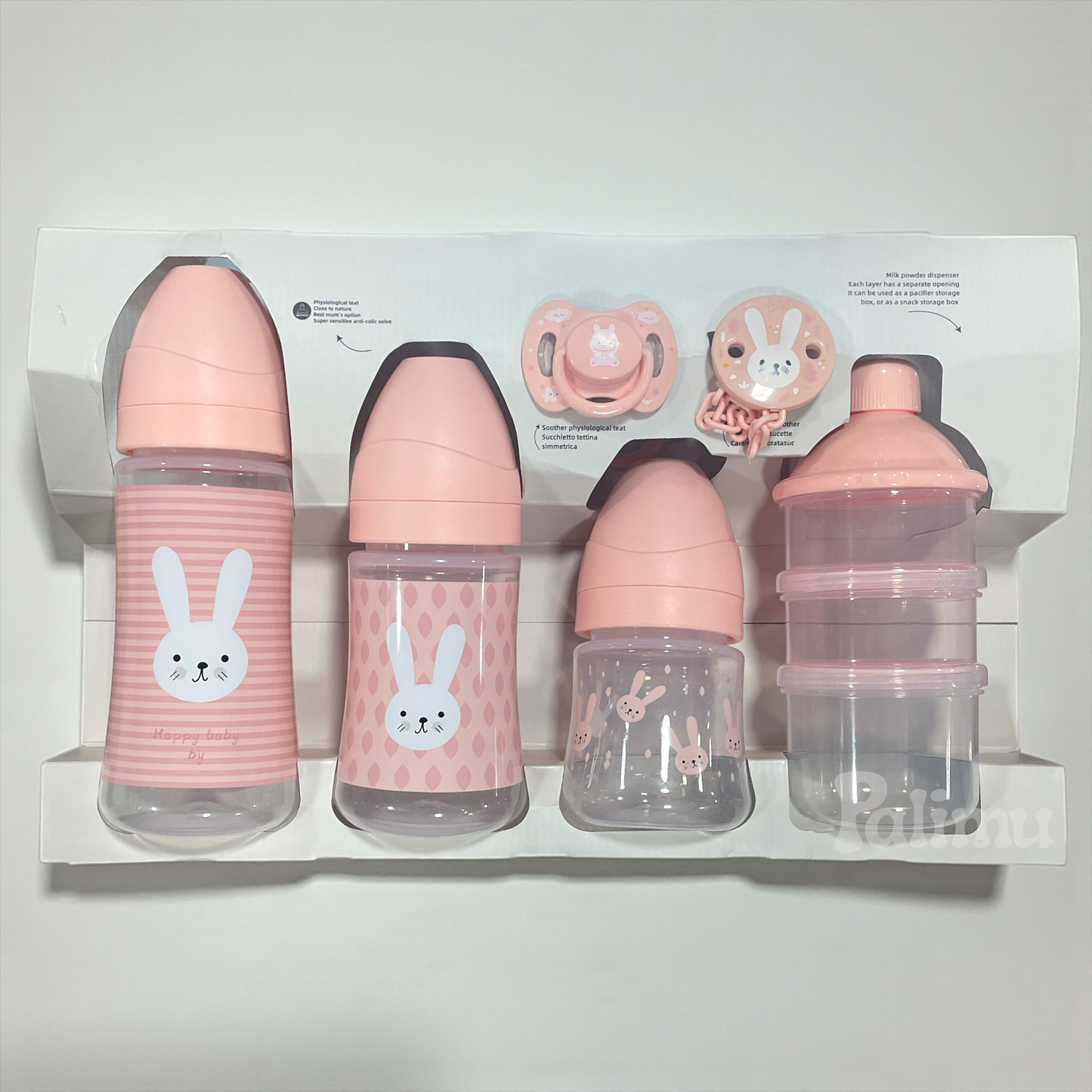 Set de mamaderas + chupete