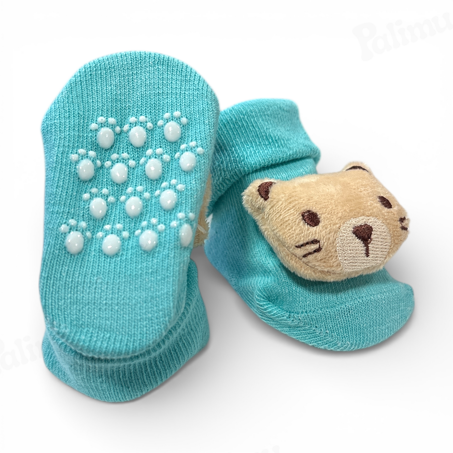 Calcetín con peluche 0-6m, variedad de colores