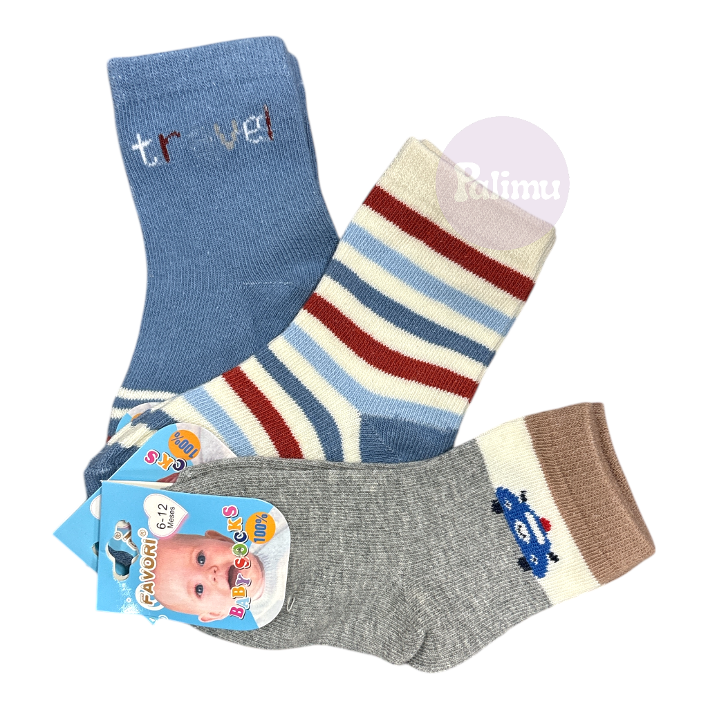 Set de 3 calcetines 6-12m favori niño