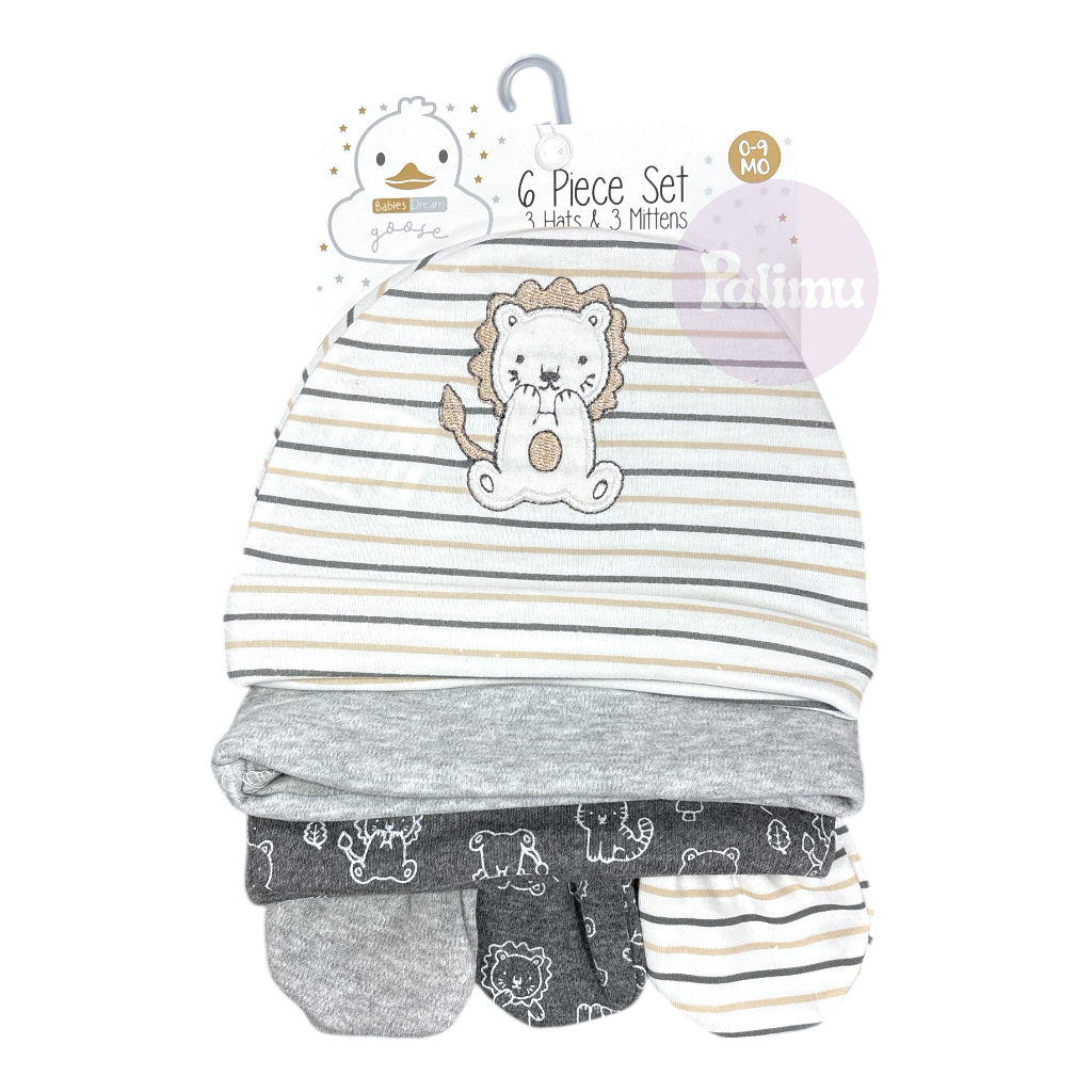 Set de 3 gorros + mitones
