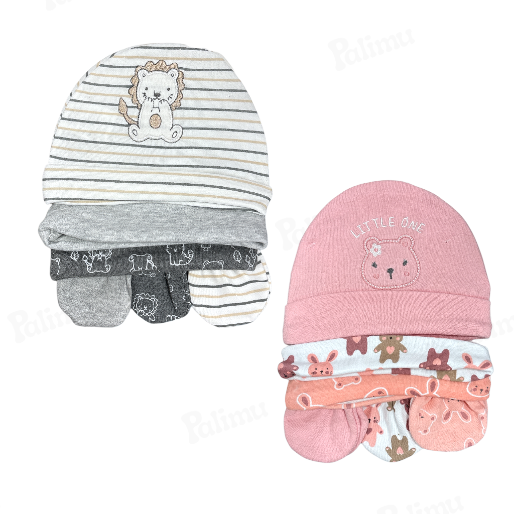 Set de 3 gorros + mitones