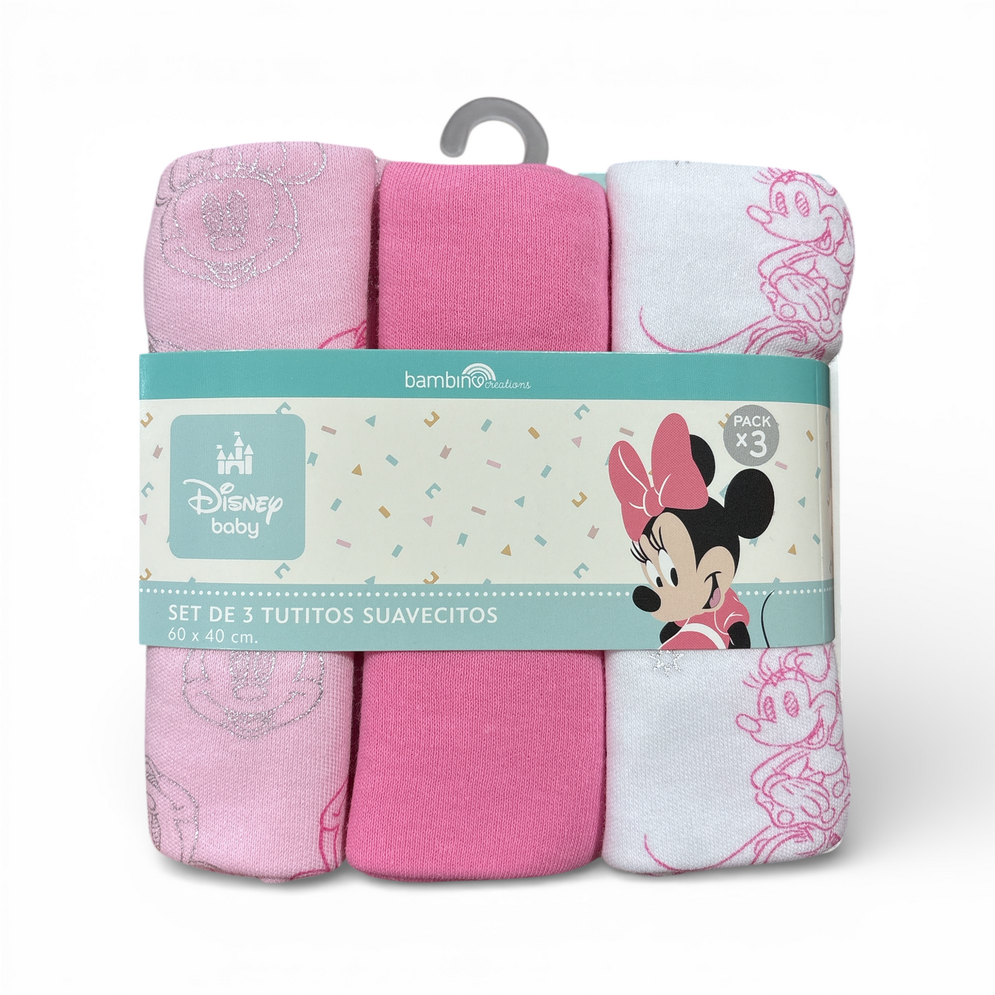 Set de 3 tutos con diseño de Minnie