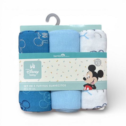 Set de 3 tutos con diseño de Mickey