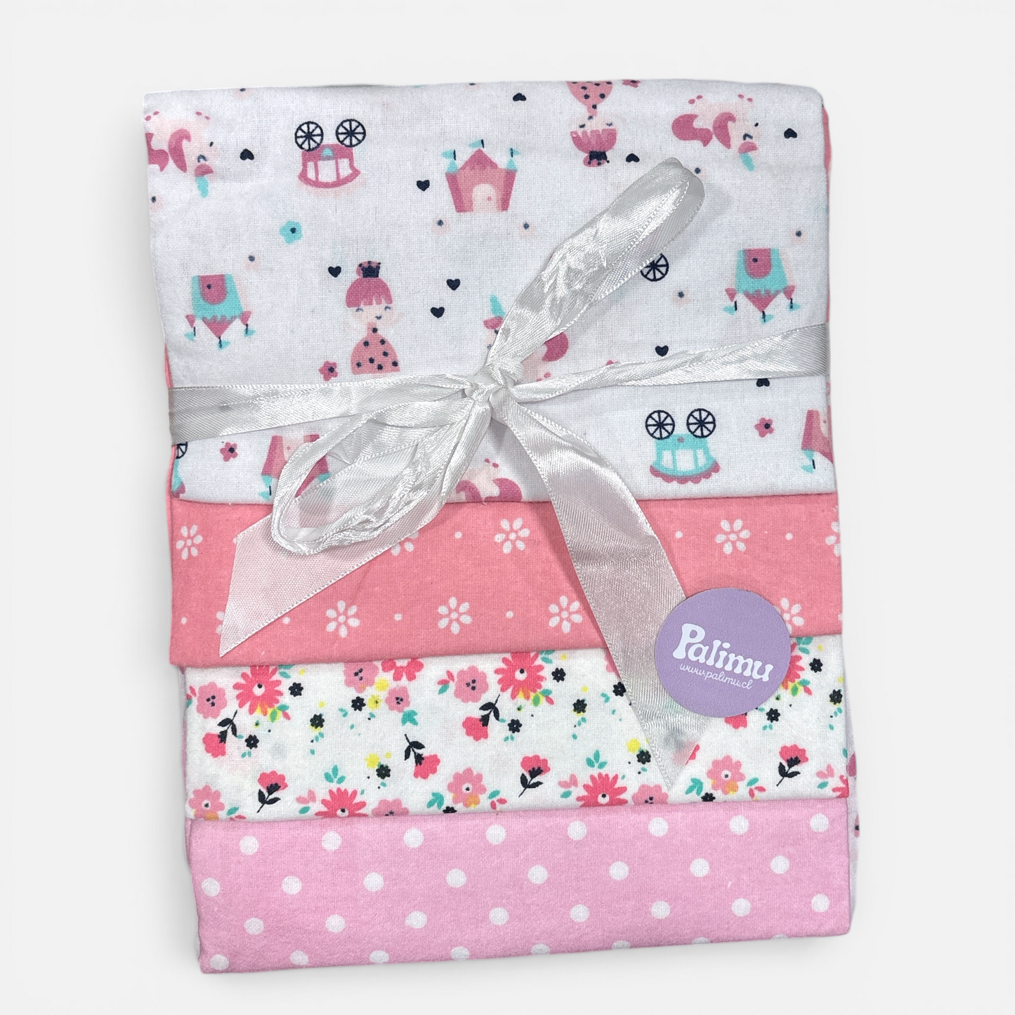 Set de 4 mantitas afraneladas, Variedad de diseños